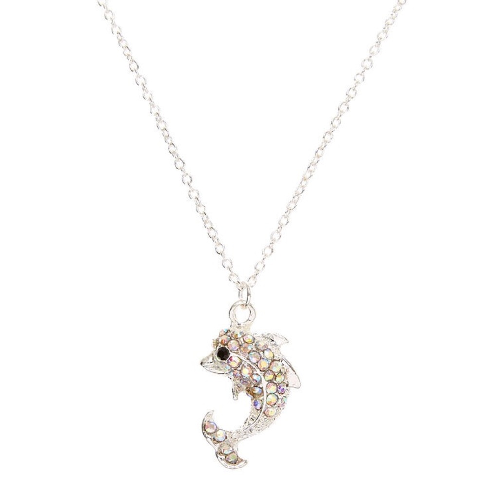 Crystal dolphin necklace
